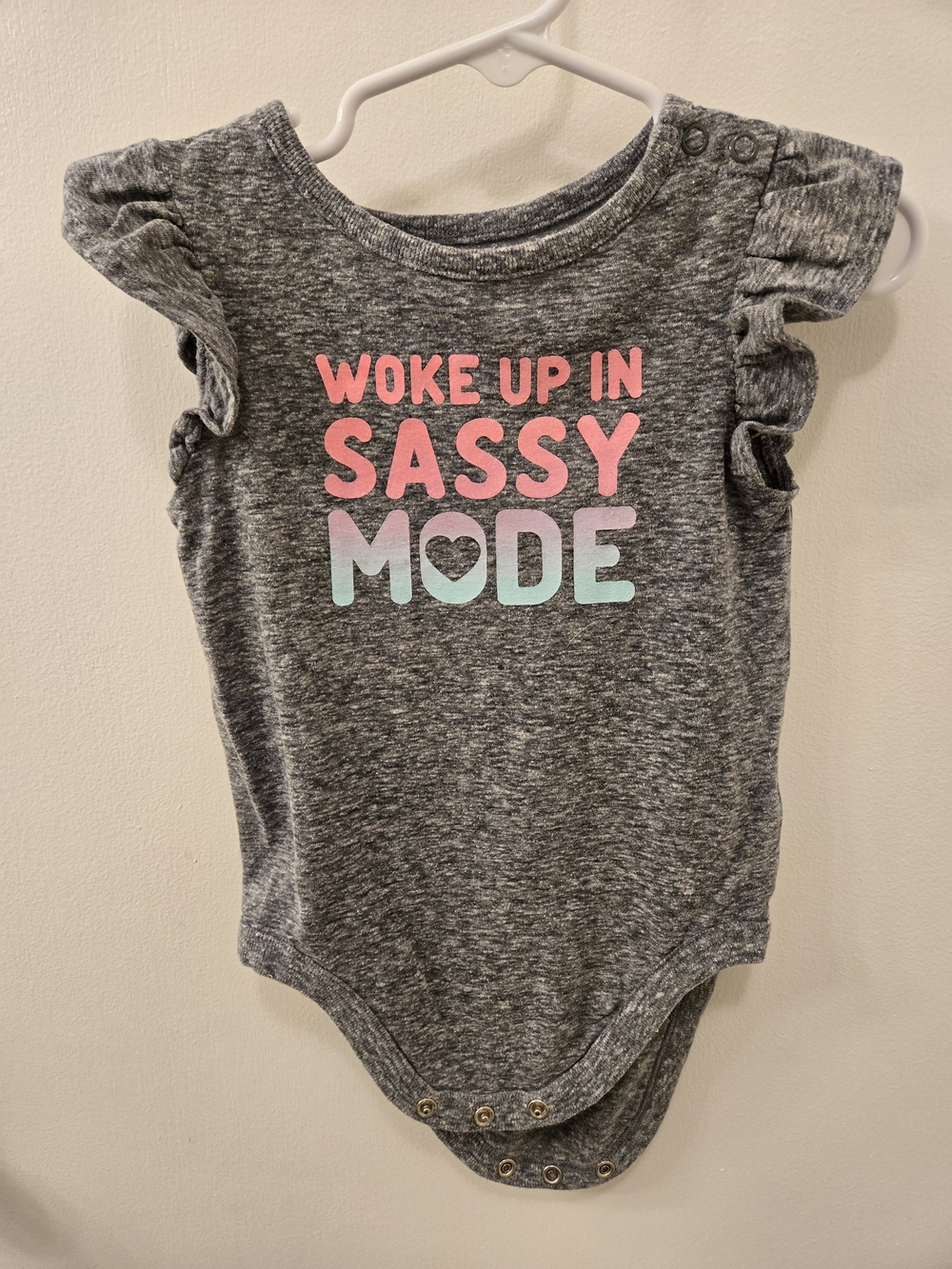 Garanimals Gray Heather Baby Onsie
